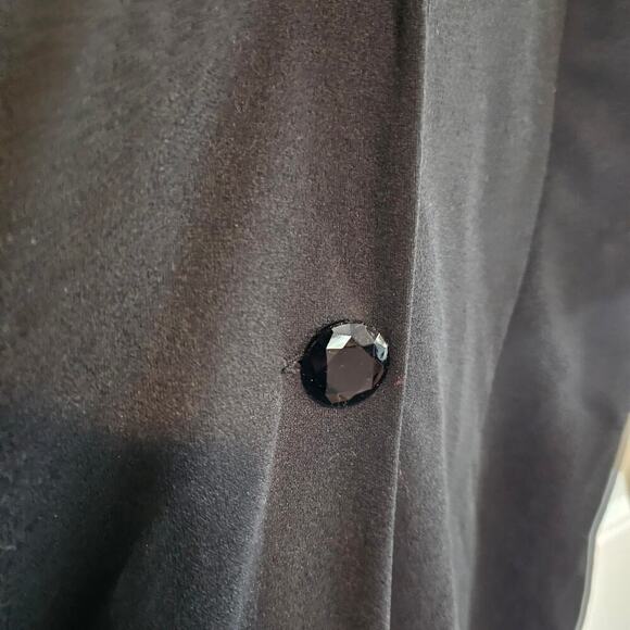 Marina Dress Womens Size Medium Black White Classic Whimsygoth Gown V-Neck Maxi - Picture 5 of 11